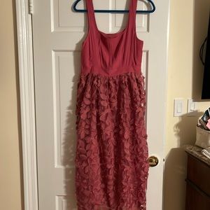 Floral detail midi dress